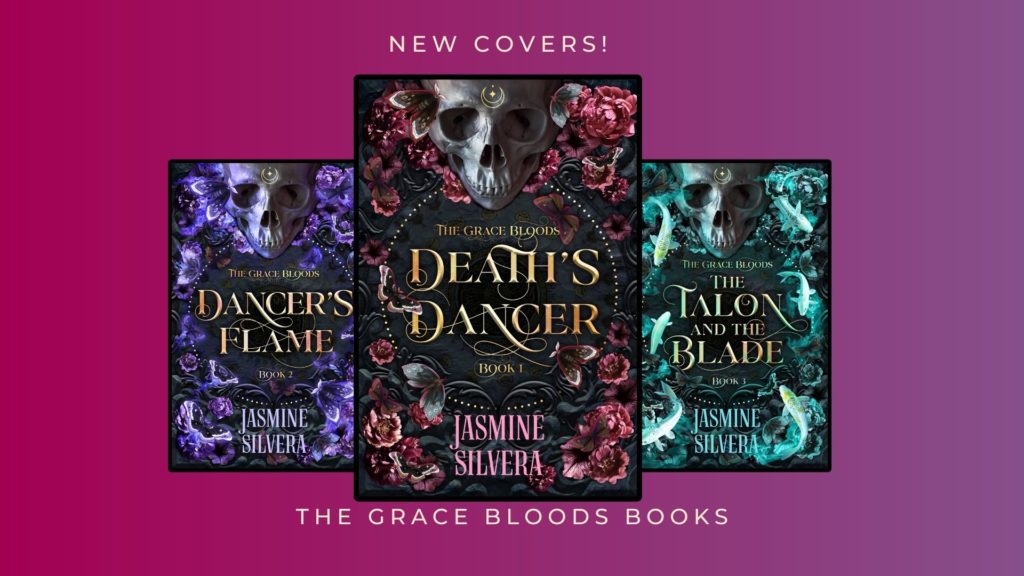 Three cover images of the books in the grace bloods series.